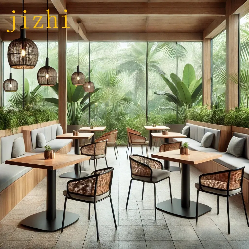 Outdoor Style Wood Restaurant Table