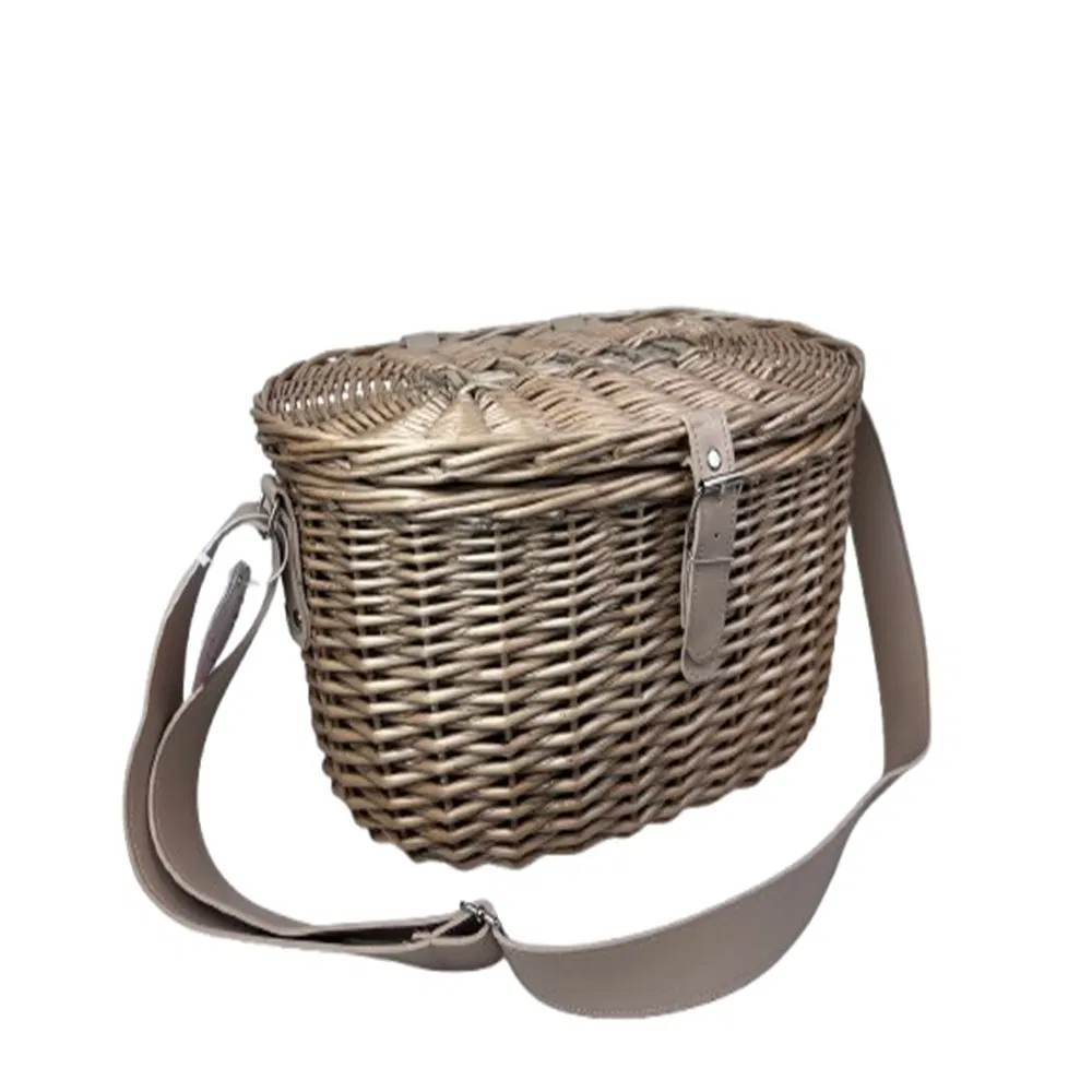 Christmas Hamper Outdoor Storage Baskets Wicker Rattan with Lid Picnic Basket