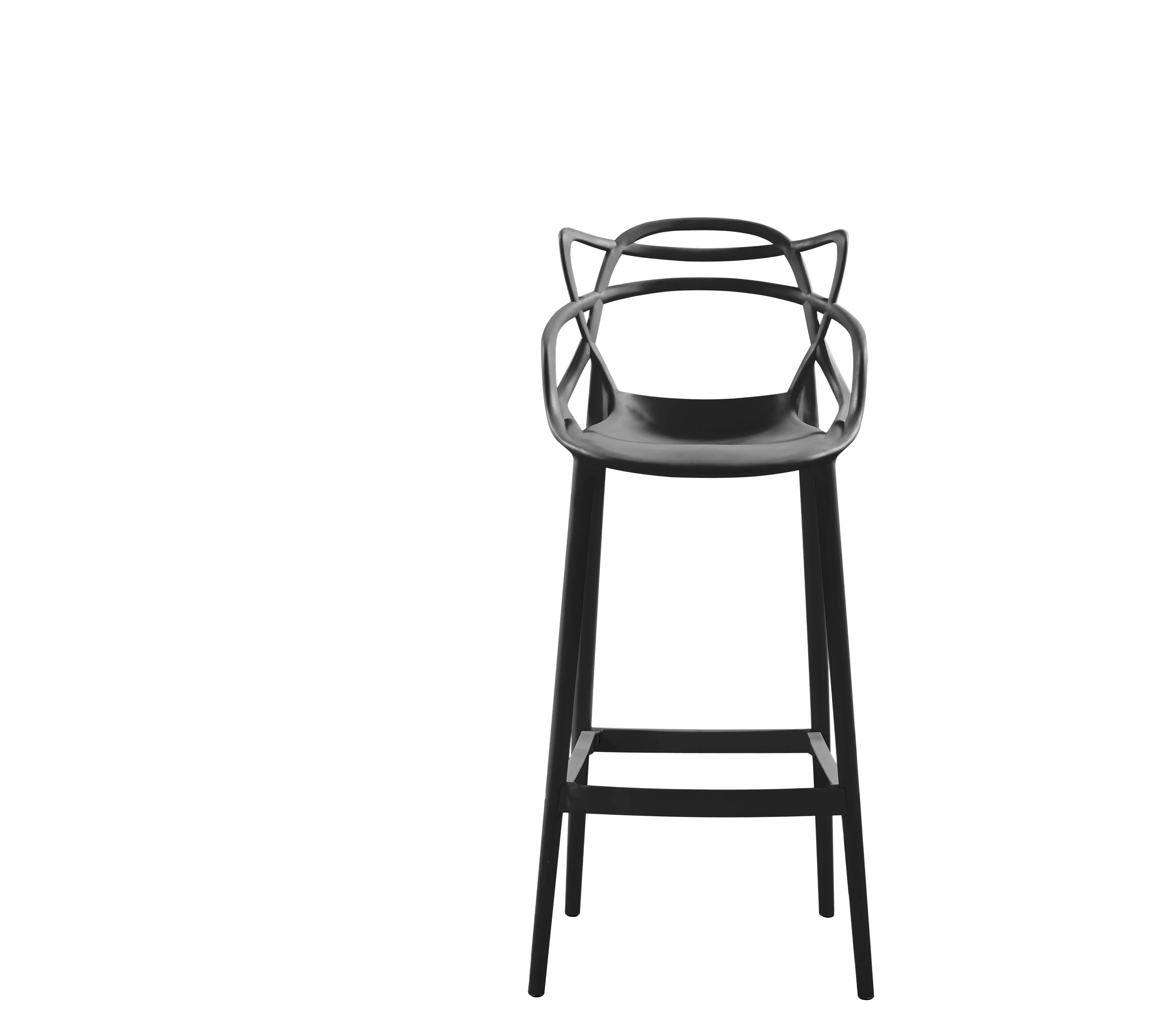 Manufacturer Cheap Commercial Master Design PP Plastic Outdoor Counter High Chair Bar Stool