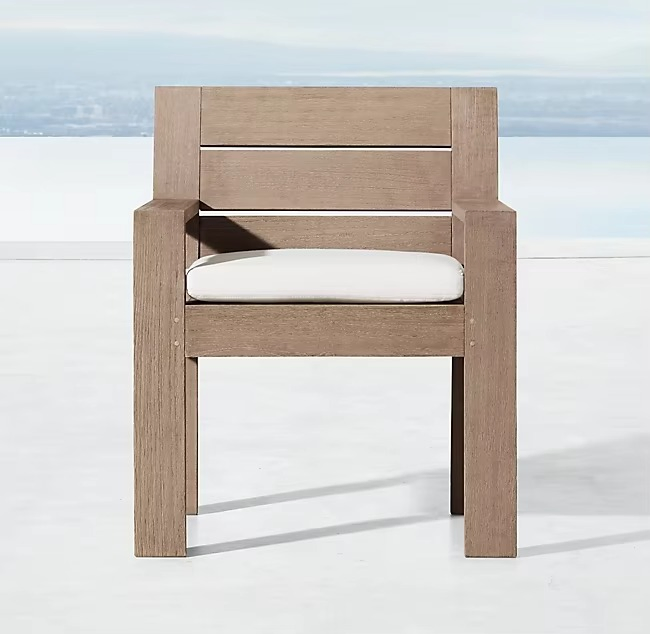 Luxury Durable Teak Premium Dining Set 8 Pieces Outdoor Patio Furniture with Extending Table Modern Style Garden Furniture Set