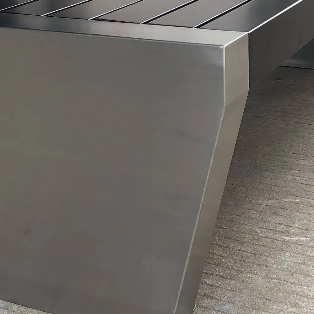 Factory Without Backrest Patio Garden Modern Park Benches Steel Patio Rest Chair Begonia Wood Seating Benches for Outdoor Use