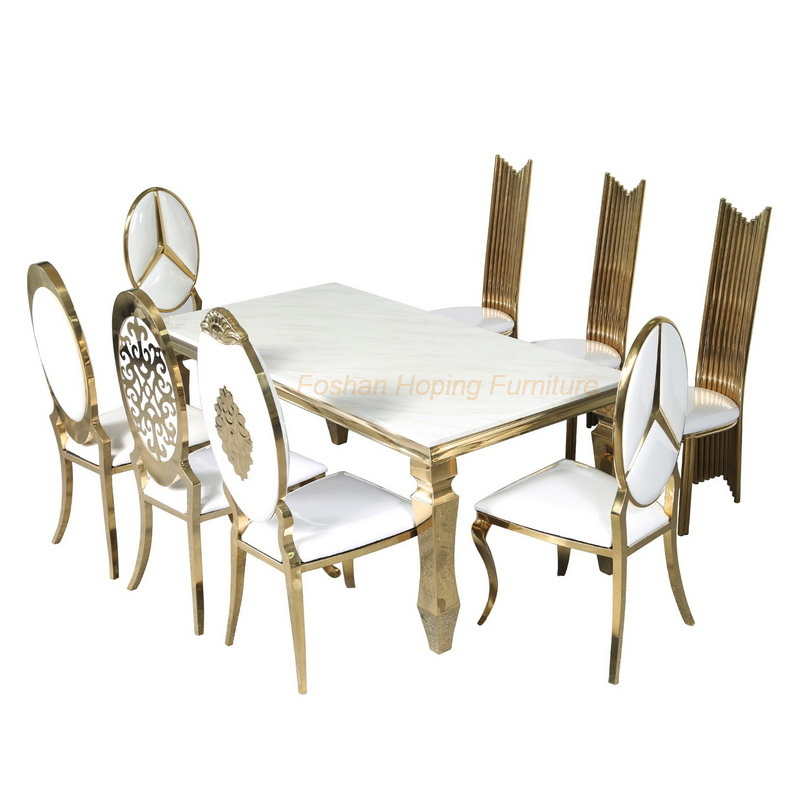 Hotel Outdoor Furniture Modern Style Function Rectangle 6 Seater Dining Table for Small Space