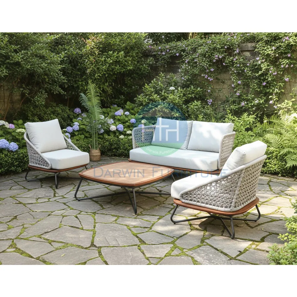 Foshan Modern Aluminum Outdoor Garden Couch Corner Outdoor Sectional Sofa