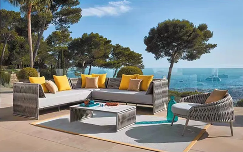 Marble Dining Table and Outdoor Chair Set