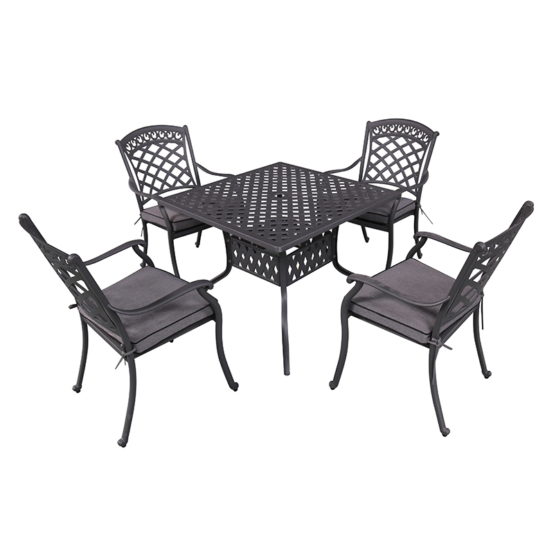 Cast Aluminum Patio Furniture Outdoor Garden Furniture Lesley 6 Seater (Rectangular) Dining Set