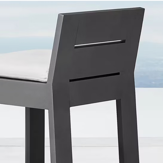 Sleek Commercial Grade Aluminum Barstool for Outdoor Dining