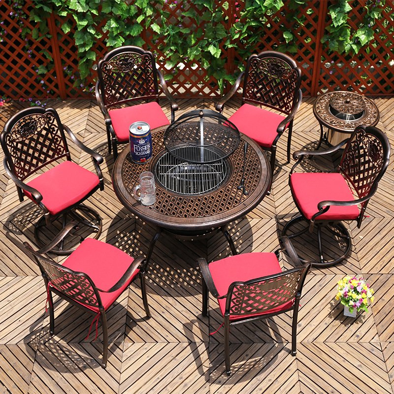 ODM Outdoor Cast Aluminium Outdoor Leisure Bar Chairs Stools