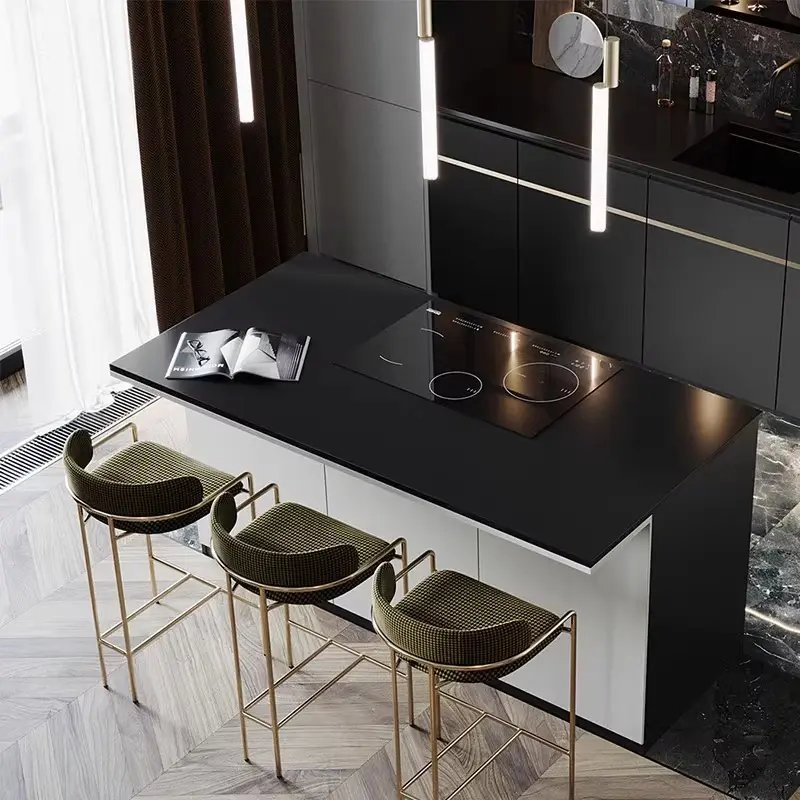 Nordic Luxury Faux Leather Bar Stools for Outdoor Dining