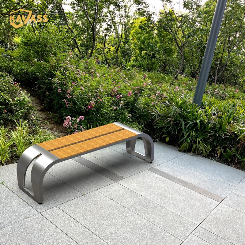 Kavass Elegant Anti-Rust Garden Furniture Bench for School and Park Use