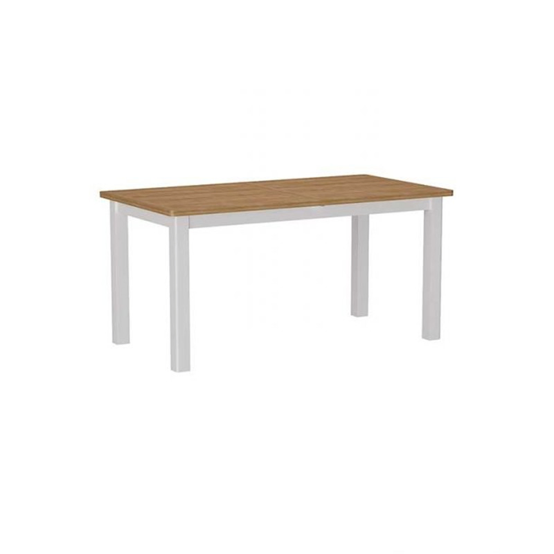 Wholesale Grey Painted Dove Solid Oak1.6m Butterfly Extending Dining Table / Apartment Furniture