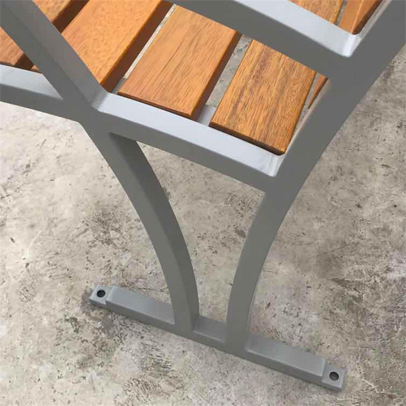 Outdoor Park Outside Public Garden Solid Oak Wood Chair Benches with Back