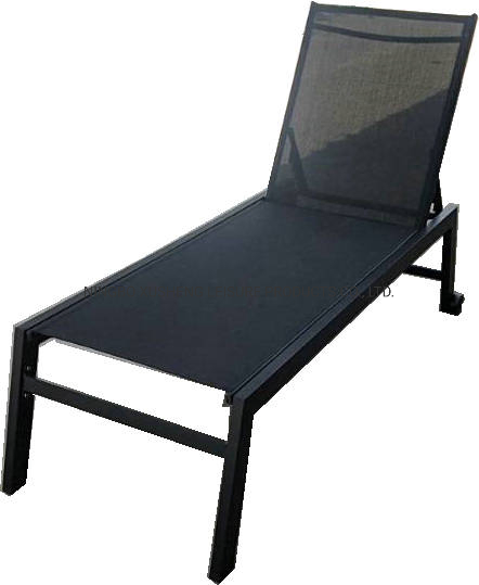 with Wheel Adjustable Gear Position Sun Lounger Outdoor Chaise Lounge