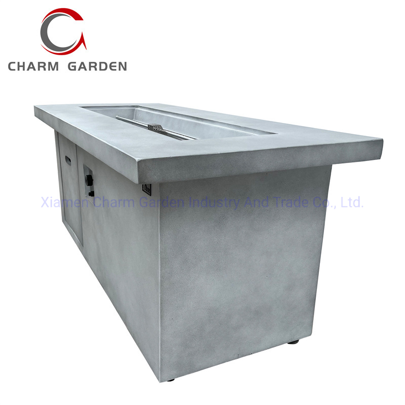 Garden Decoration Outdoor Fiberglass Reinforced Concrete Fire Pit Dining Table