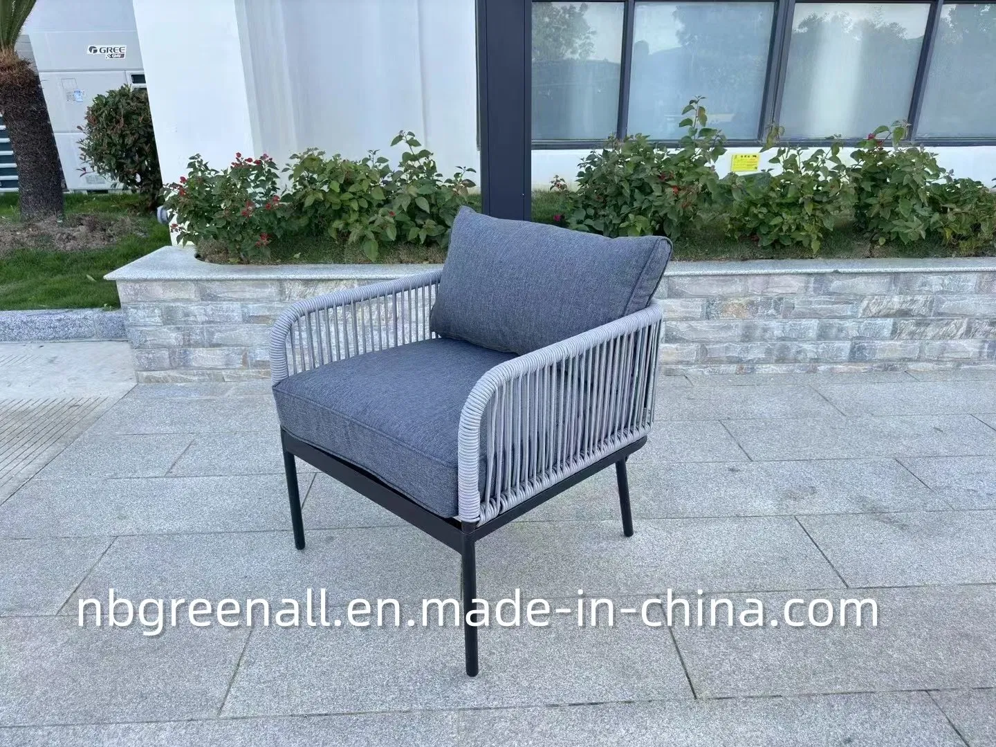 Rope Bistro Set Outdoor Furniture Garden Sofa Set with Rope Weaving