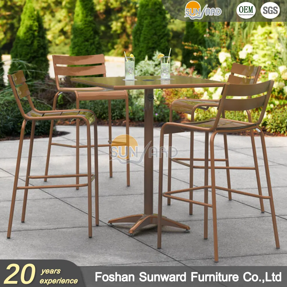 Wholesale Outdoor Luxury Garden Hotel Patio Modern Aluminum Cafe Bistro Bar Set