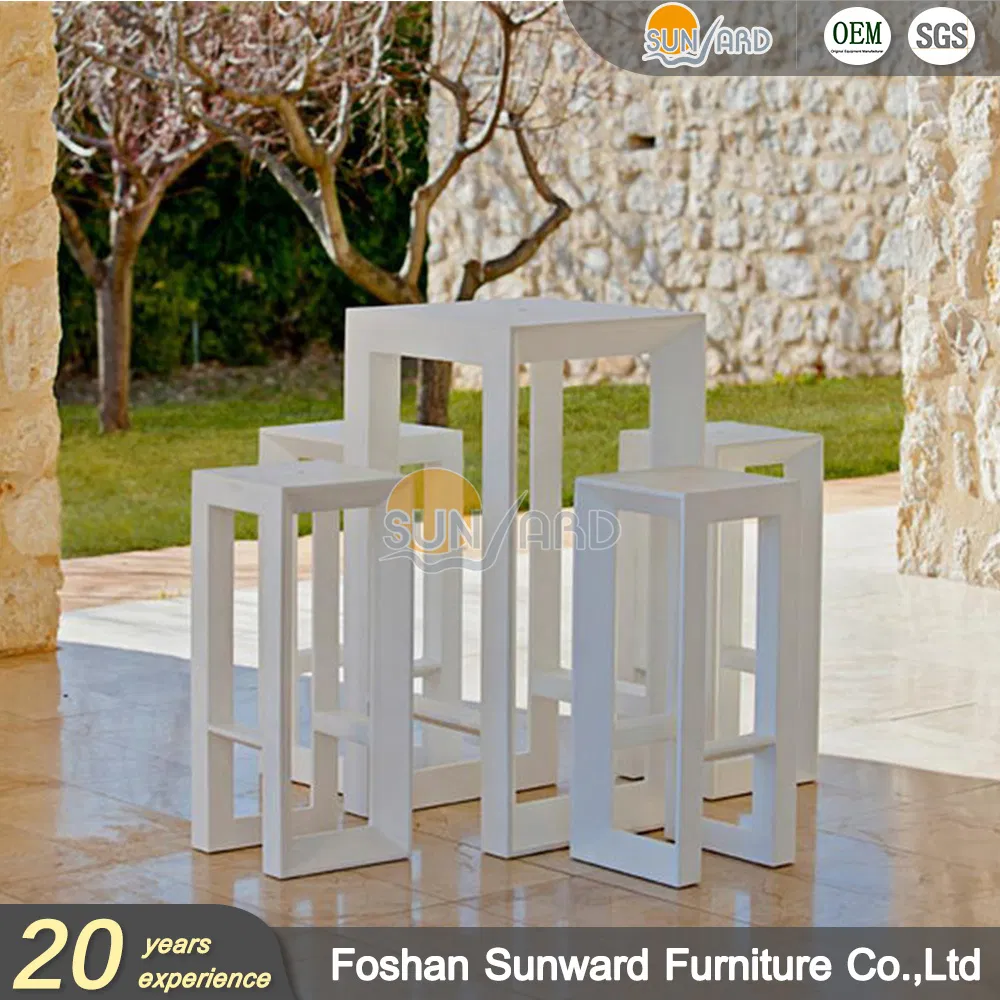 Wholesale Outdoor Luxury Garden Hotel Patio Modern Aluminum Cafe Bistro Bar Set