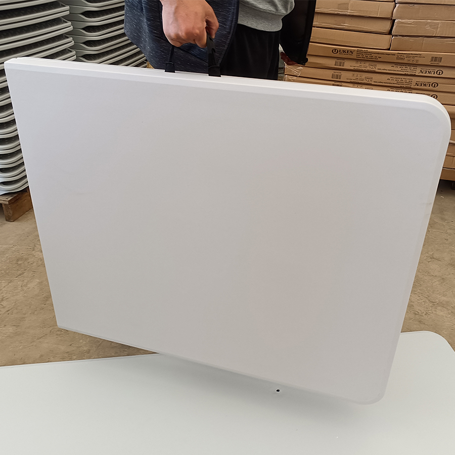 Cheap 6 FT Rectangle Foldable Outdoor White Plastic Folding Table Wholesale