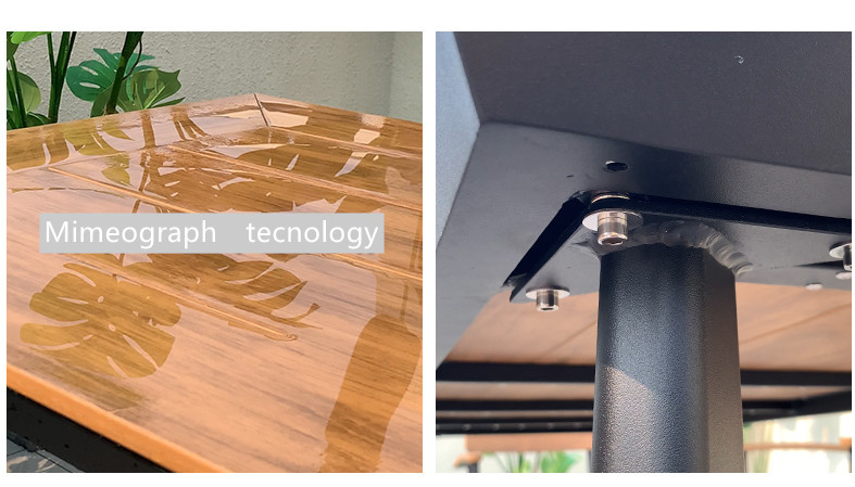 New Arrival Outdoor Garden Balcony Restaurant Aluminum Dining Table Metal Legs