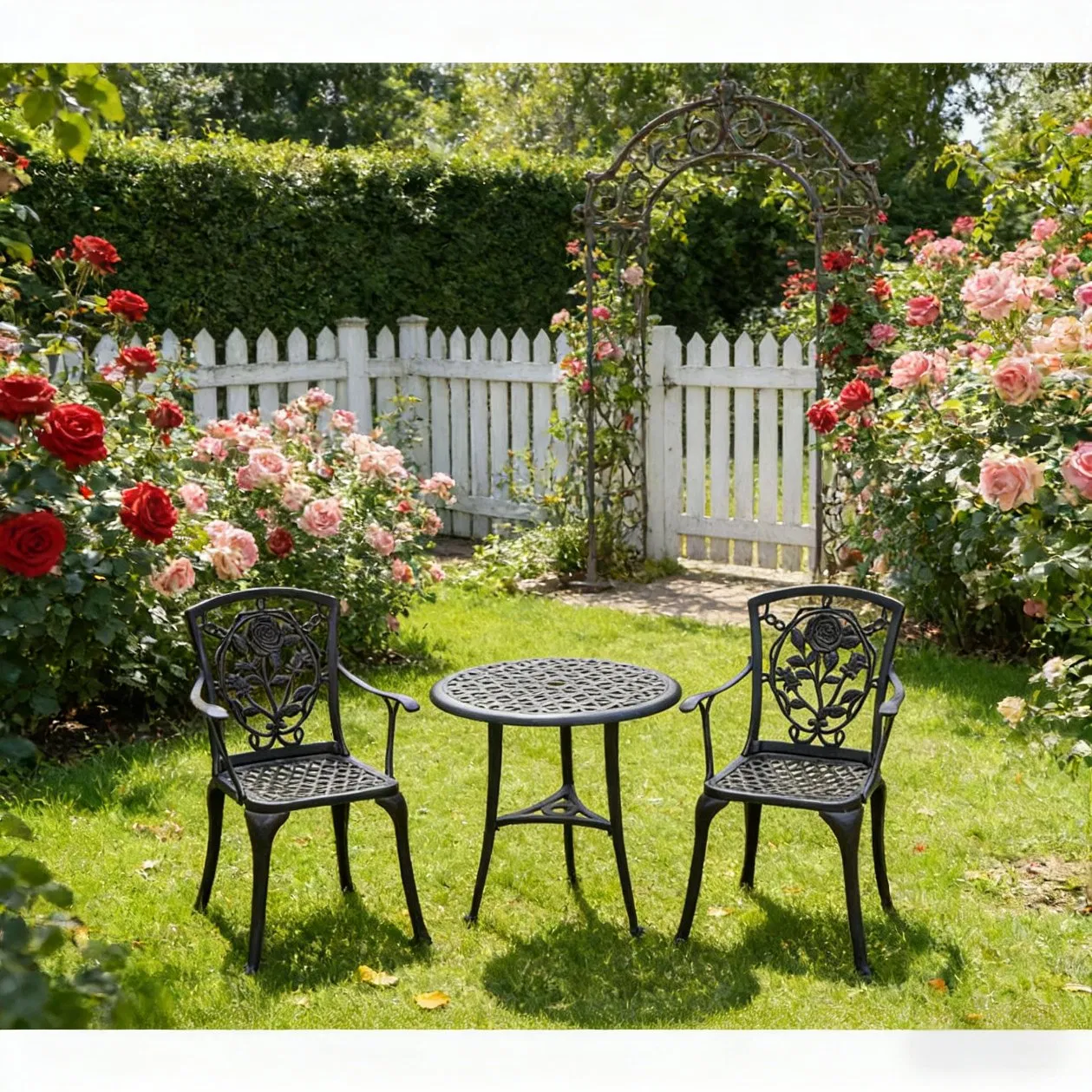 Cast Aluminum Patio Furniture Outdoor Garden Furniture 26"Padova Bistro Table