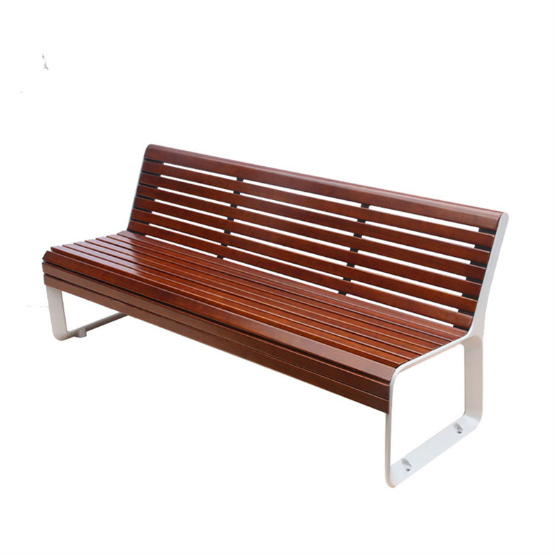 Outdoor Park Street Wood Outside Public Garden Patio Long Wooden Seating Bench