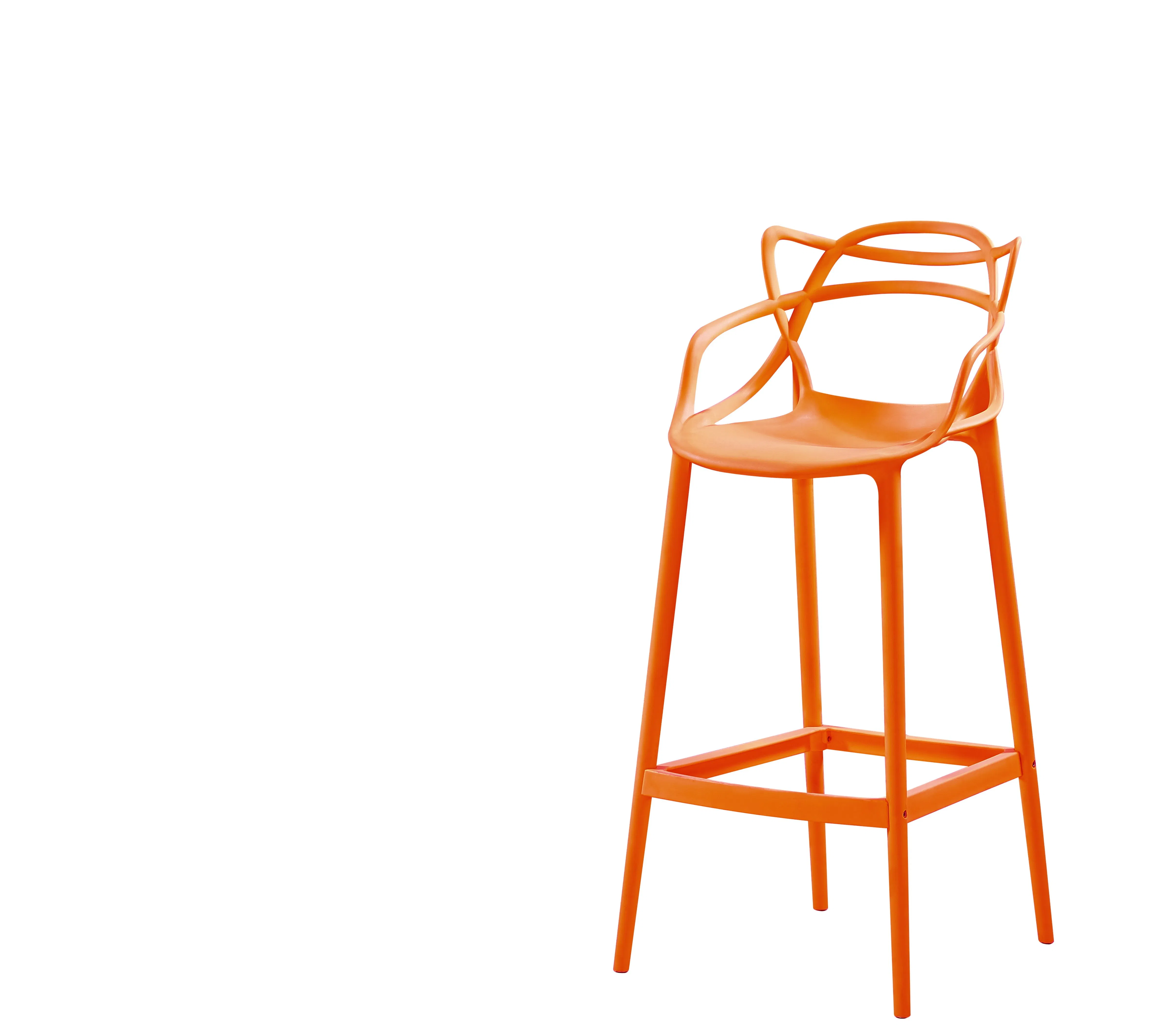 Manufacturer Cheap Commercial Master Design PP Plastic Outdoor Counter High Chair Bar Stool