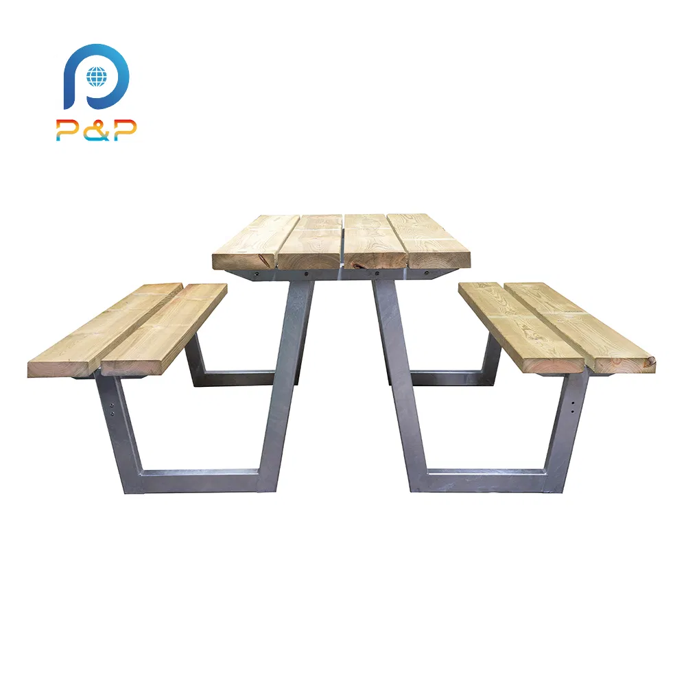 Contemporary Outdoor Garden Table Bench Set Modern Patio Furniture for Outdoor Enjoyment