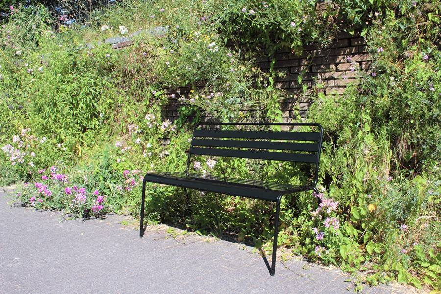 Outdoor Metal Bench for Patio, Garden, Park, Porch