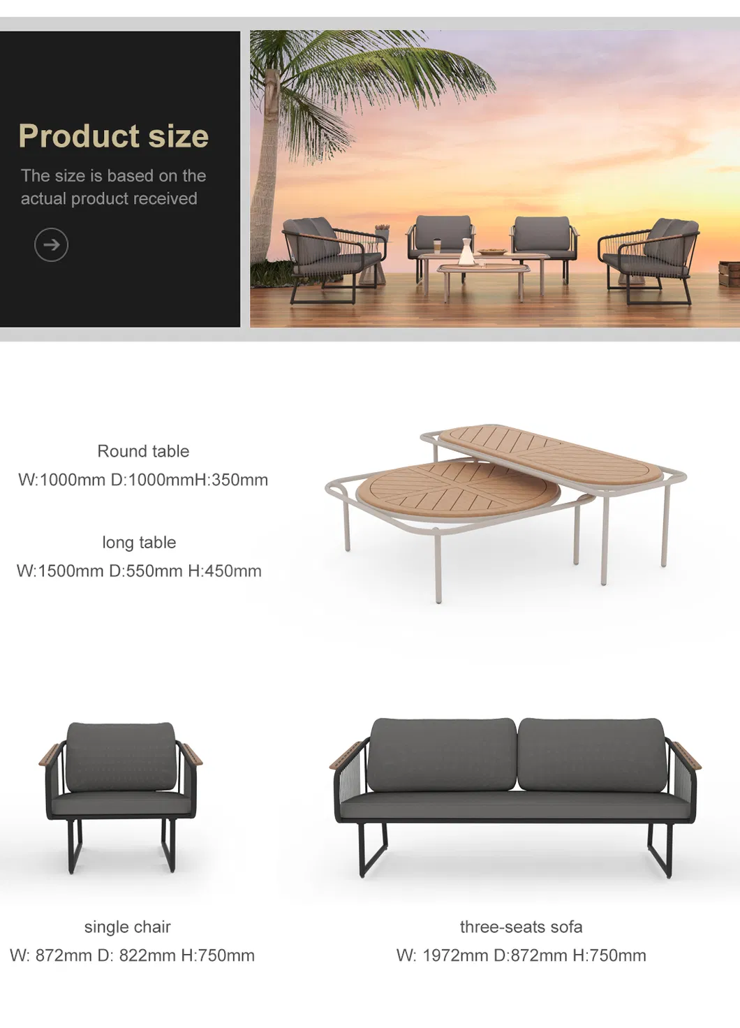 Teak Wood Metal Sofa