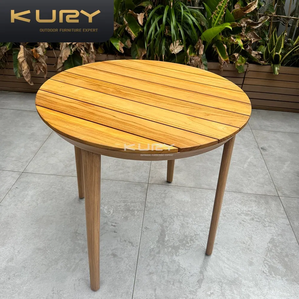 Good Quality Bistro Rattan Outdoor Furniture Teak Garden Wooden Chair Sofa Set