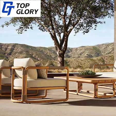 Tg Outdoor Waterproof Teak Wooden Hotel Furniture Modern Dining Set Garden Sofa Outdoor Furniture for Table Chair