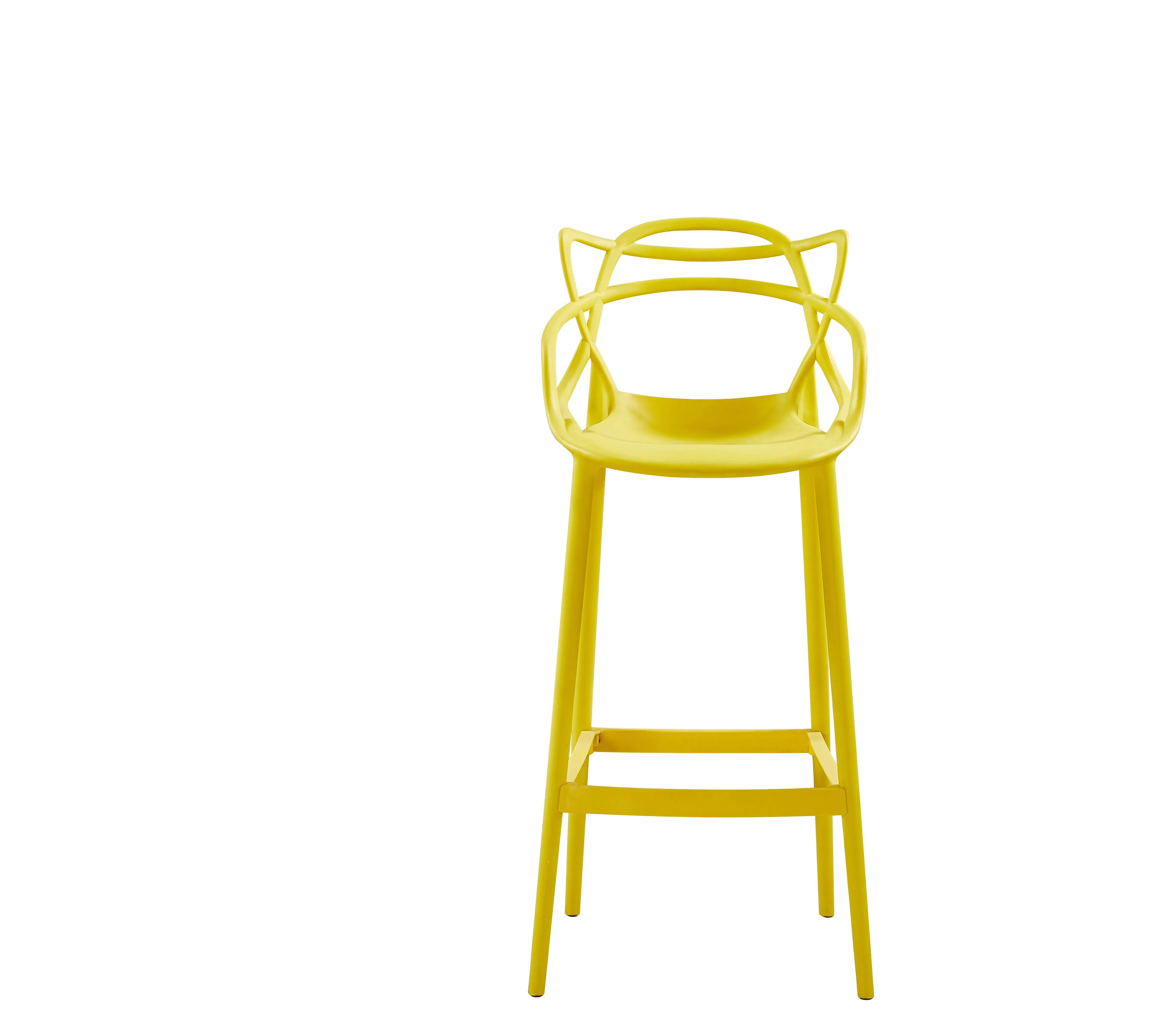 Manufacturer Cheap Commercial Master Design PP Plastic Outdoor Counter High Chair Bar Stool