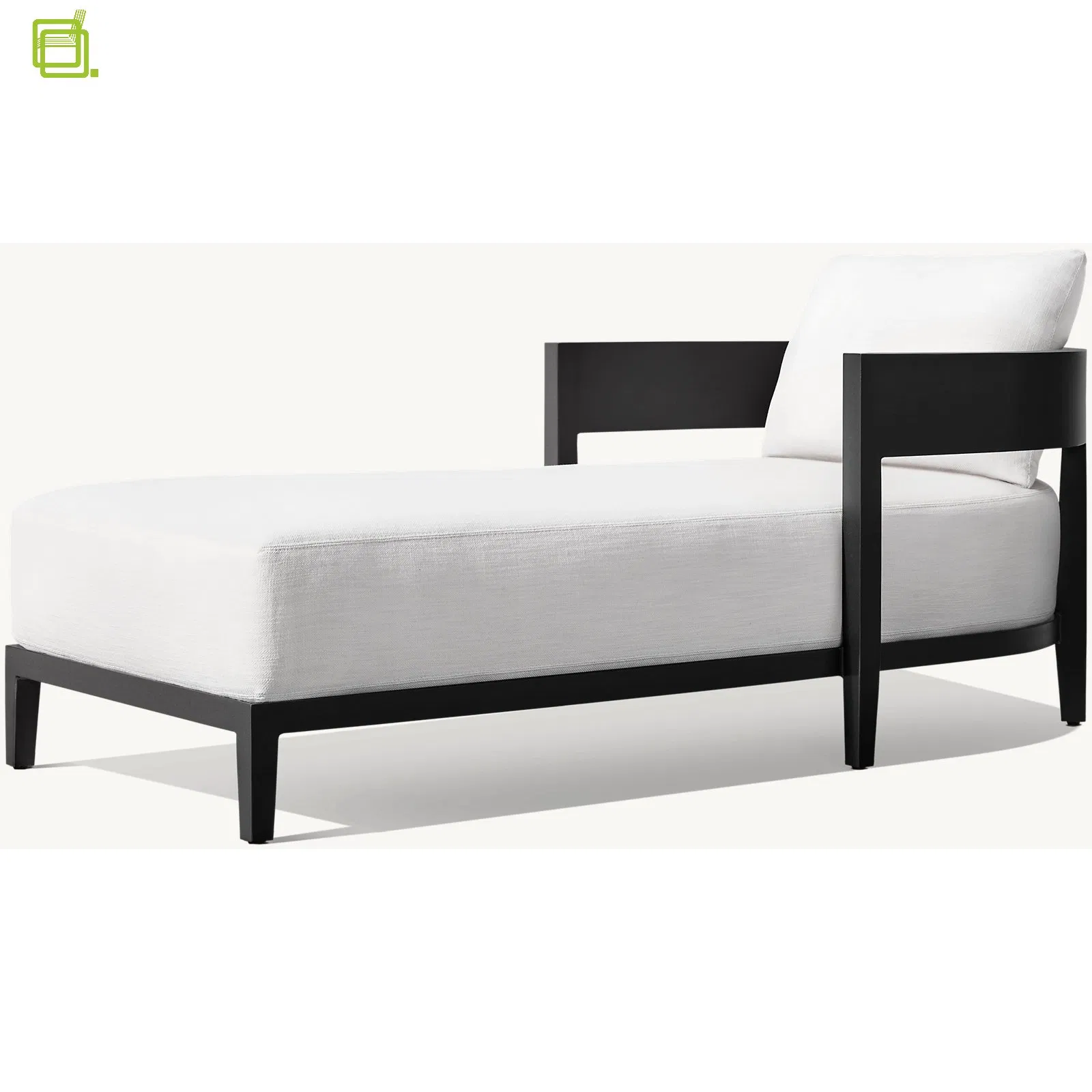 High-End Outdoor Chaise Furniture Modern Design Garden Swimming Pool Armed Single Lounger