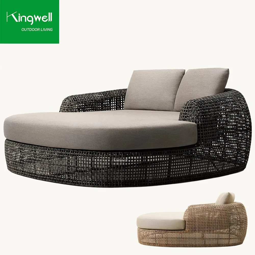 Modern Swimming Chaise Lounge Chairs Rattan Wicker Beach Sun Lounger for Villas Hotel