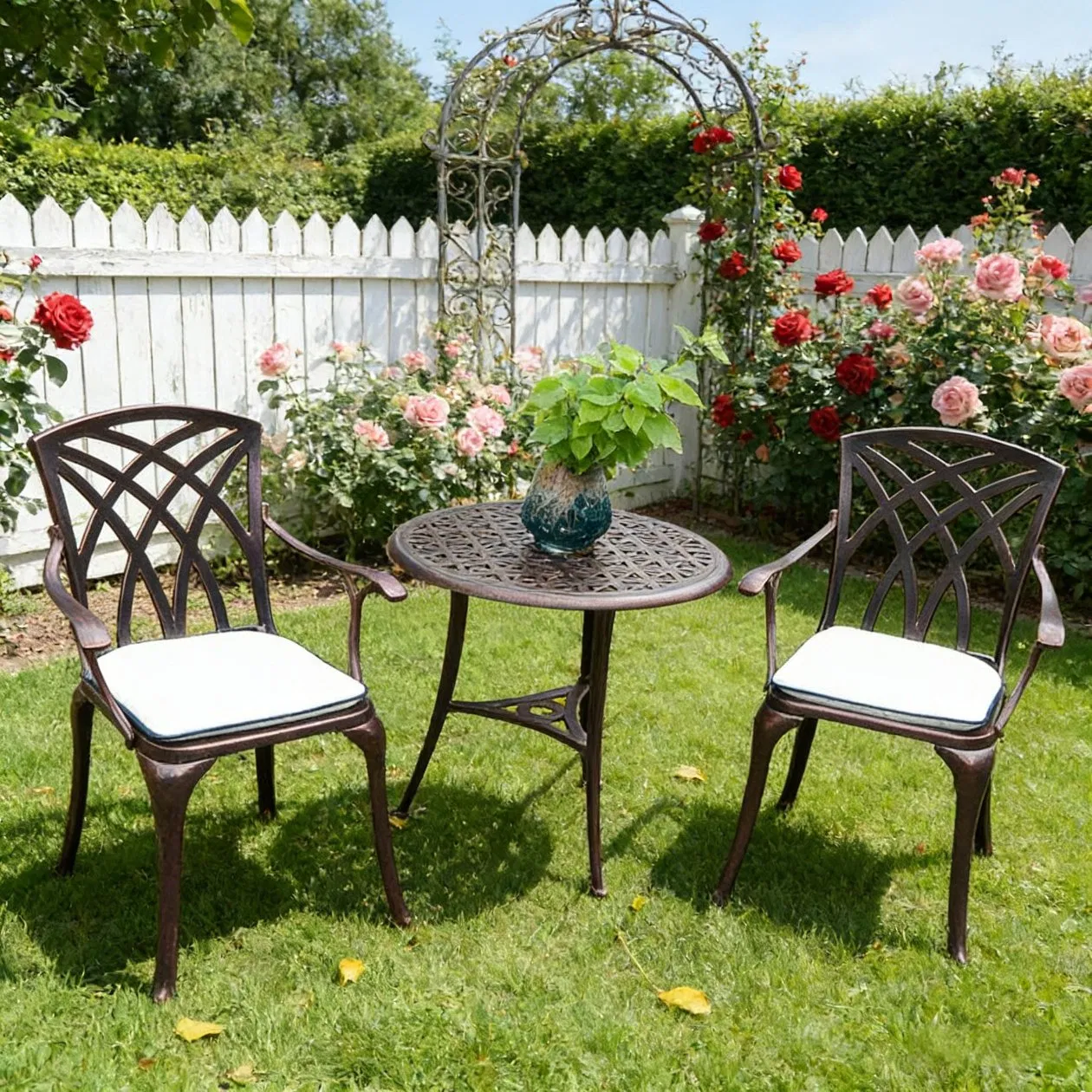Cast Aluminum Patio Furniture Outdoor Garden Furniture 26"Padova Bistro Table