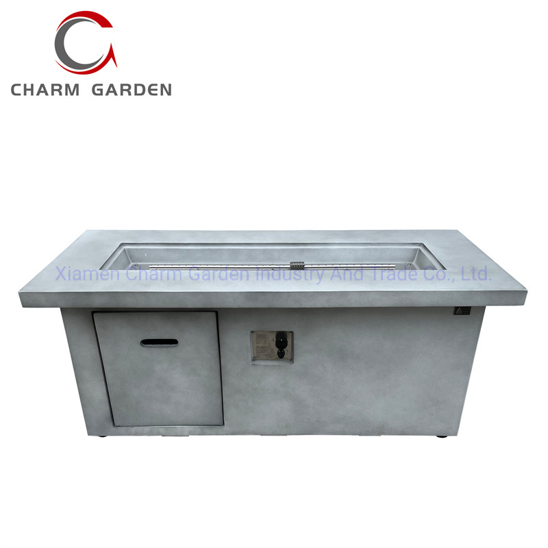 Garden Decoration Outdoor Fiberglass Reinforced Concrete Fire Pit Dining Table