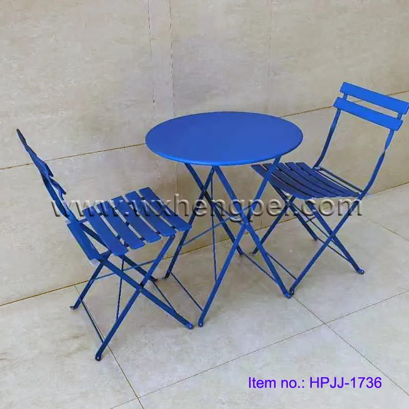 Indoor/Outdoor 3-Piece Foldable Bistro Set Display 1