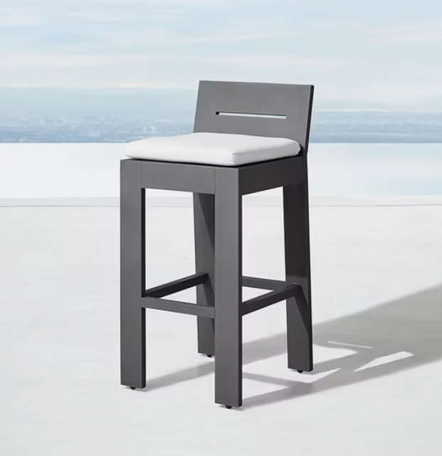 Sleek Commercial Grade Aluminum Barstool for Outdoor Dining