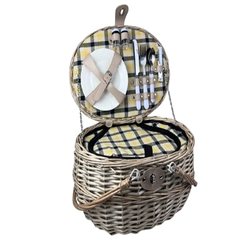 Christmas Hamper Outdoor Storage Baskets Wicker Rattan with Lid Picnic Basket