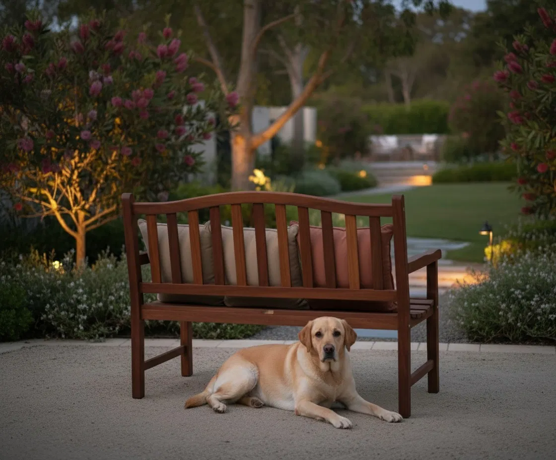 Premium Hardwood Outdoor Bench for Garden and Patio Use