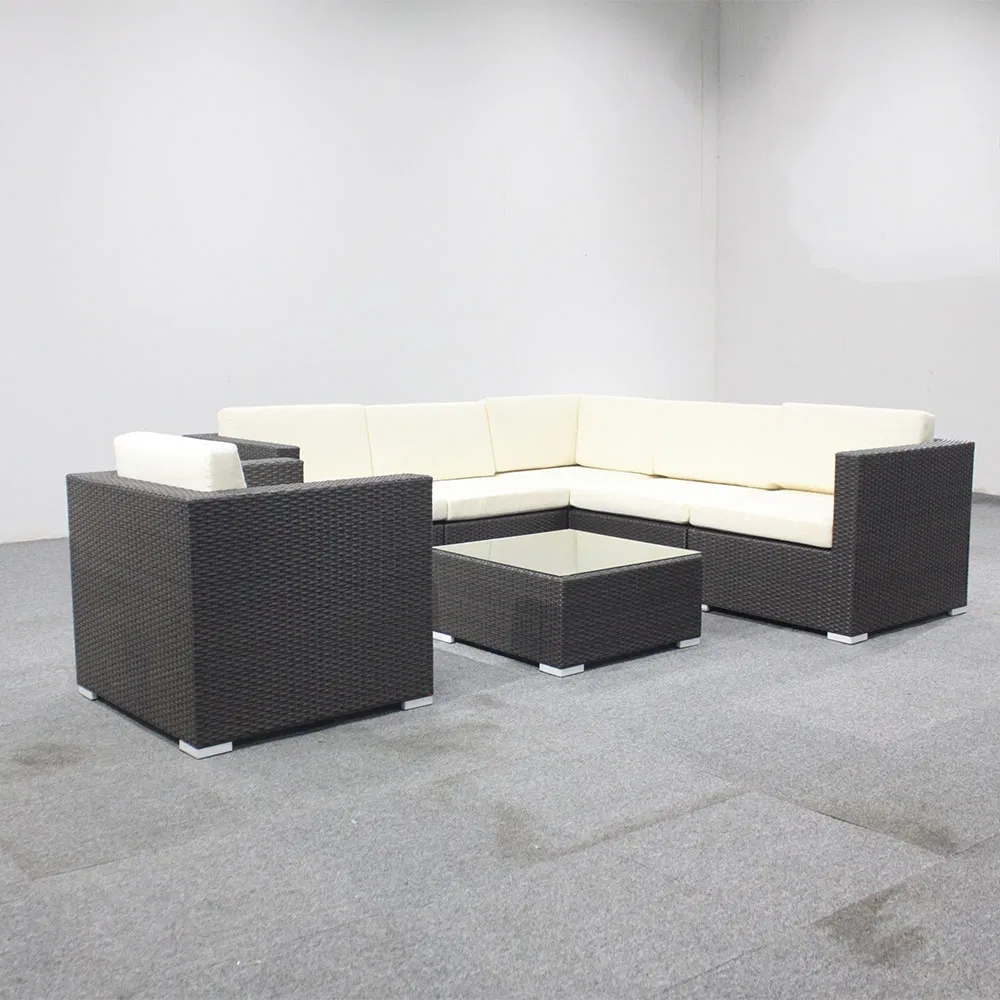 Garden Wicker Patio Sectional Sofa View 1