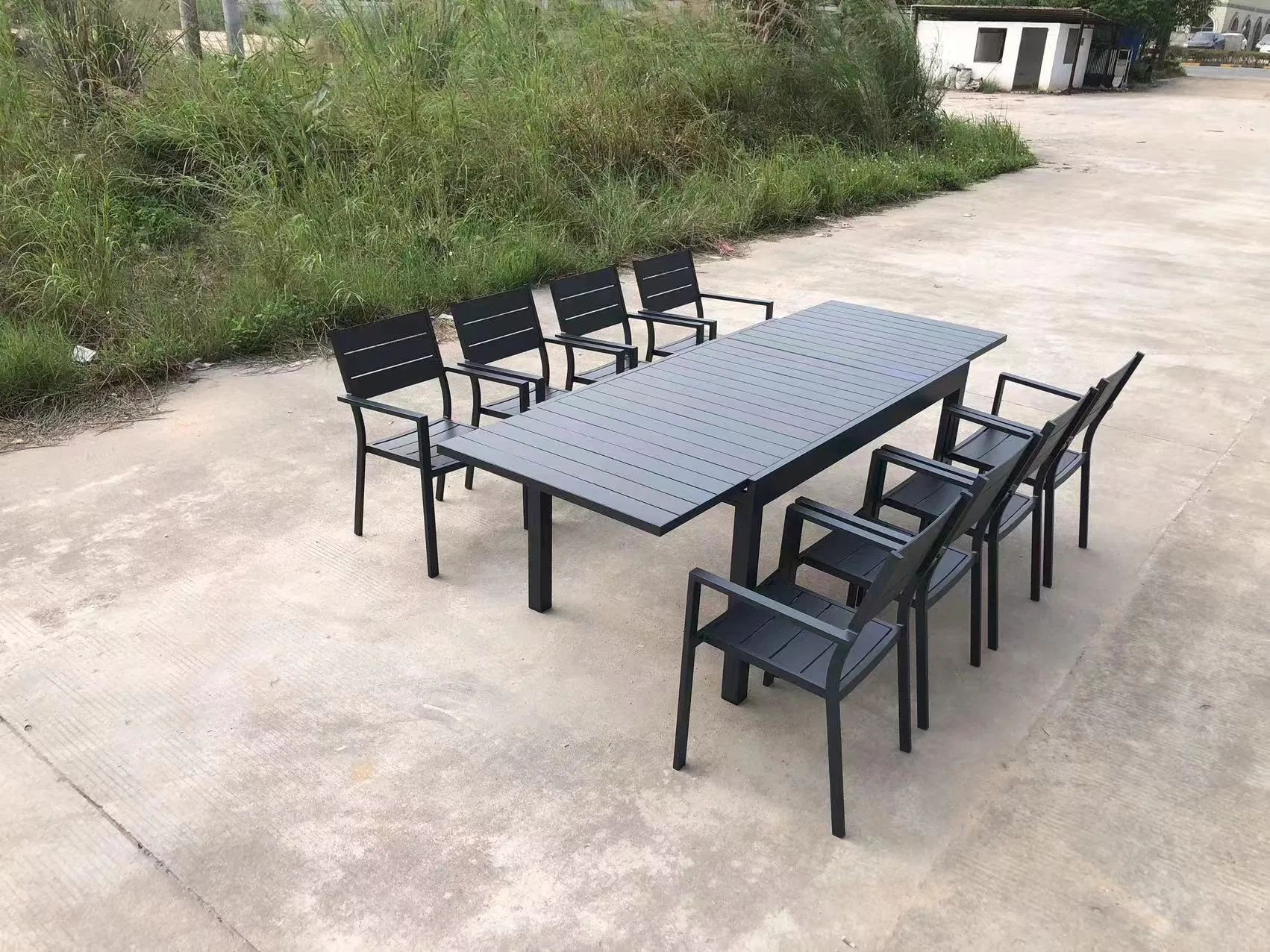 China Outdoor Furniture Factory Extending Table Aluminum Patio Extension Table