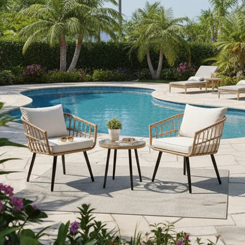 Stylish Modern Bistro Table and Chair Set for Outdoor Dining