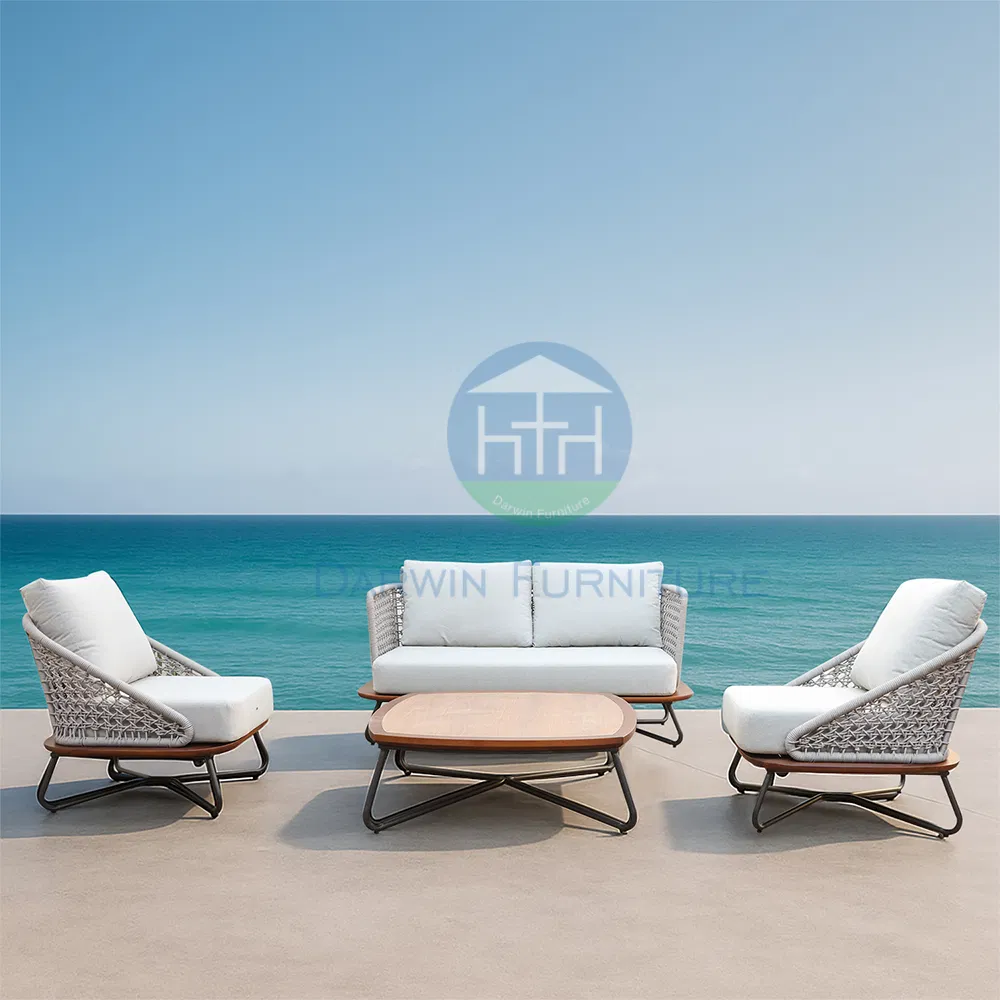 Foshan Modern Aluminum Outdoor Garden Couch Corner Outdoor Sectional Sofa