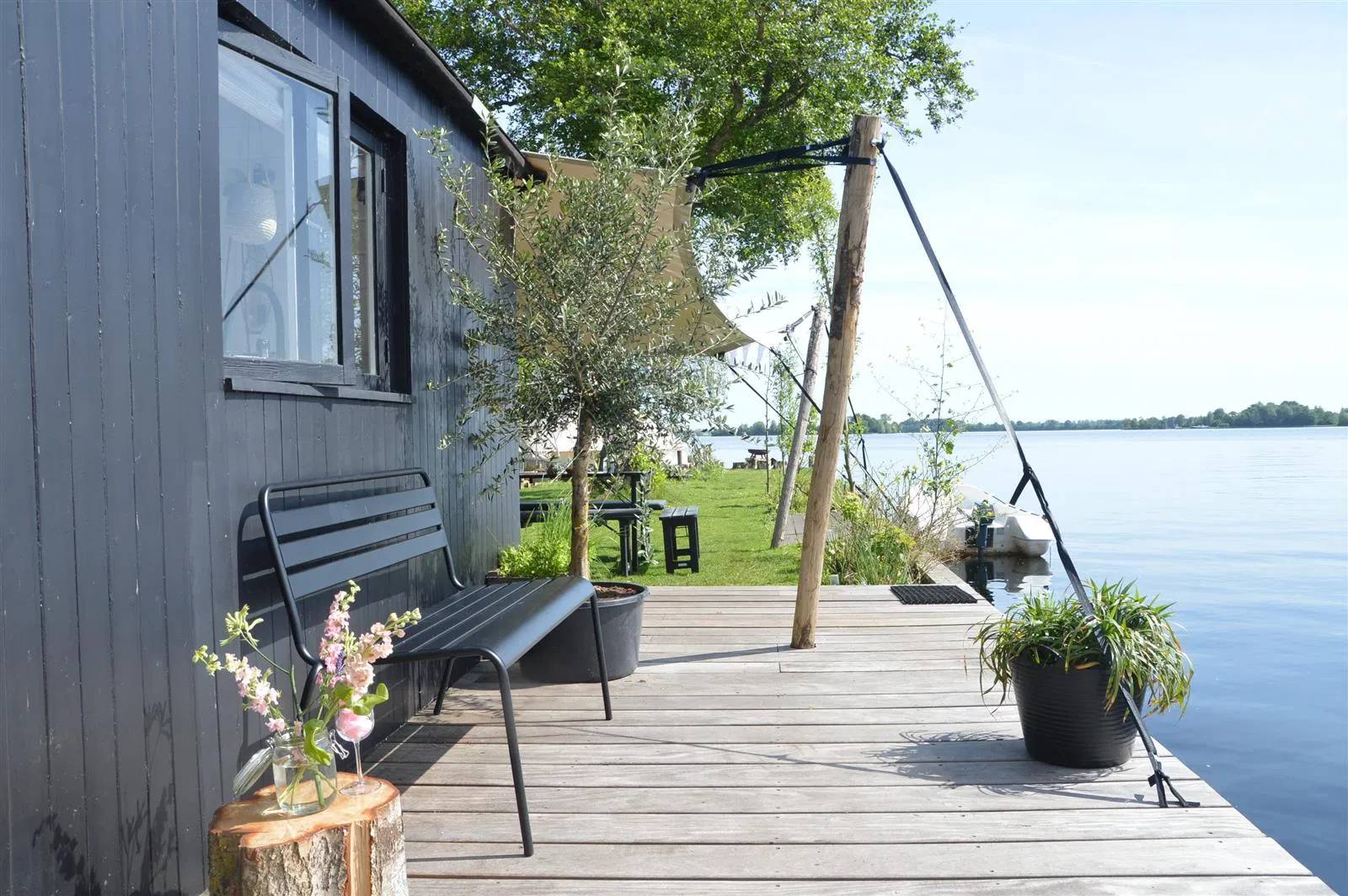 Outdoor Metal Bench for Patio, Garden, Park, Porch