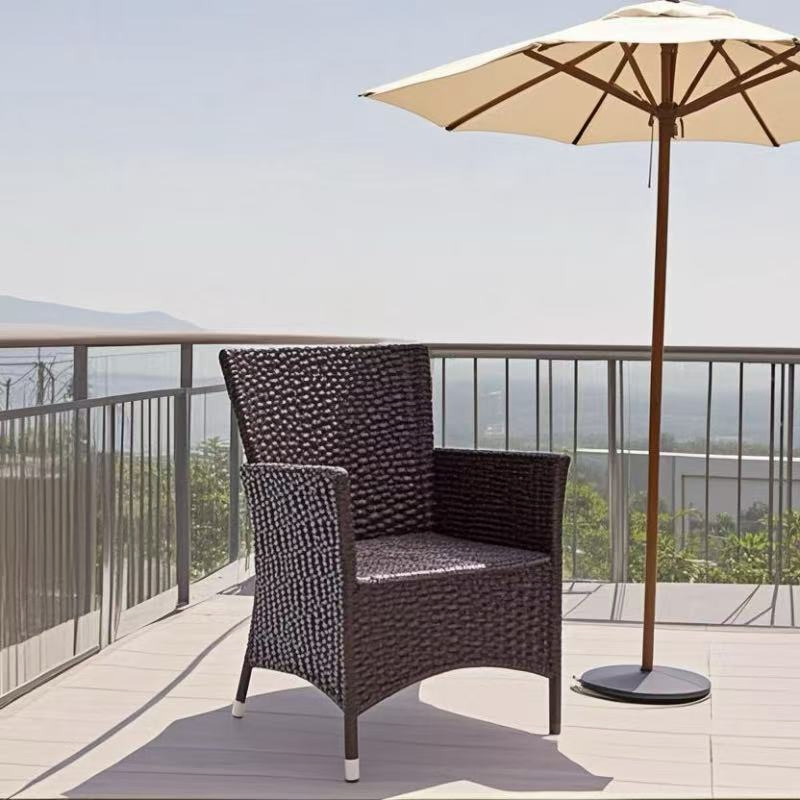 Elegant Teak Finish Classical Outdoor Furniture Sets Factory Price Dining