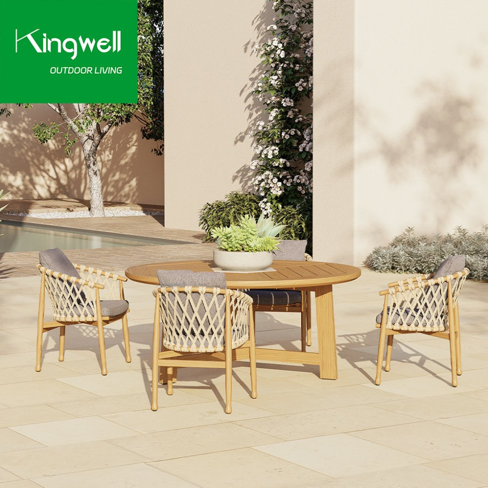 Kingwell Customized Luxury Patio Dining Set Outdoor Chairs and Table Sets