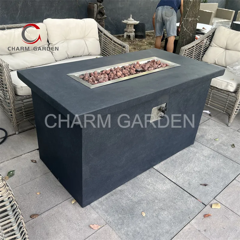 Outdoor Gas Fire Table View 2