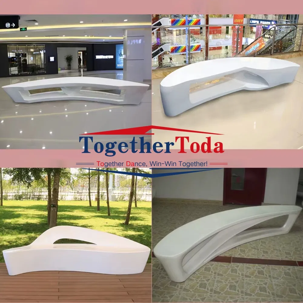 Luxury Furniture Unique Waiting Chair Dolphin Chair Fiberglass Bench for Shopping Mall Garden