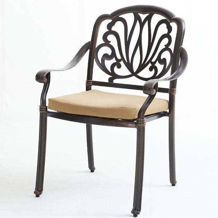 Backyard Cast Aluminum Patio Chair and Table