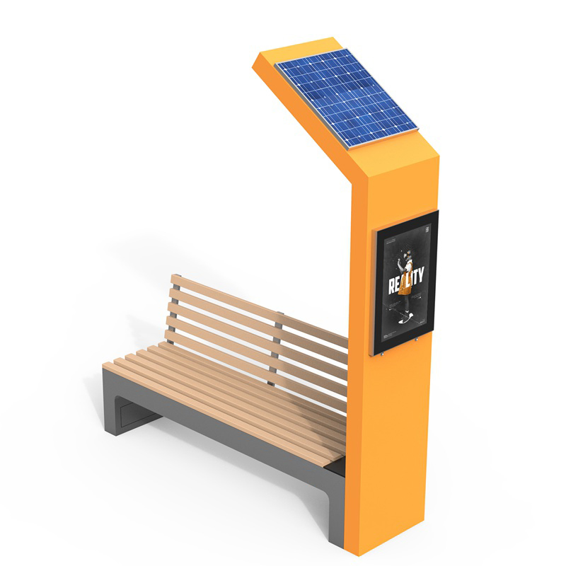 Smart City Street Furniture Solar Panel Bench Outdoor Garden Solar Park Bench with Charging